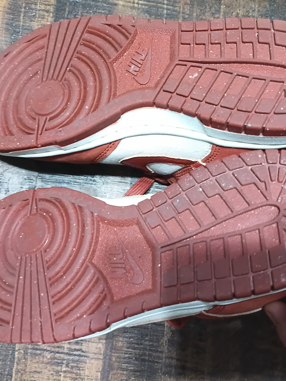Nike Dunk Low-Style Sneakers in Rugged Orange and Cream - Picture 3 of 3